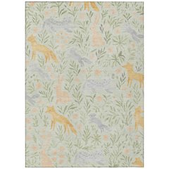Machine Washable Indoor/Outdoor Chantille ACN2509 Green 9' x 12' Rug