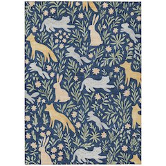 Machine Washable Indoor/Outdoor Chantille ACN2509 Blue 9' x 12' Rug