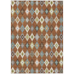 Machine Washable Indoor/Outdoor Chantille ACN2513 Orange 9' x 12' Rug