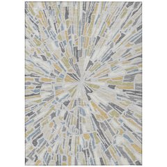 Machine Washable Indoor/Outdoor Chantille ACN2514 Gray 9' x 12' Rug