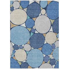 Machine Washable Indoor/Outdoor Chantille ACN2516 Blue 9' x 12' Rug
