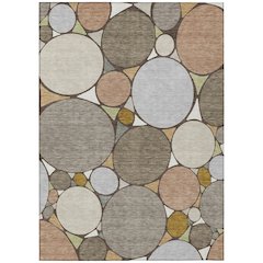 Machine Washable Indoor/Outdoor Chantille ACN2516 Brown 9' x 12' Rug