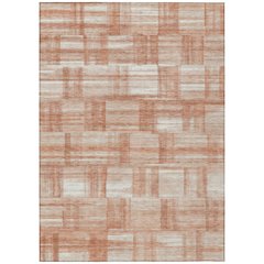 Machine Washable Indoor/Outdoor Chantille ACN2517 Orange 9' x 12' Rug