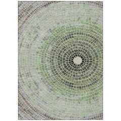 Machine Washable Indoor/Outdoor Chantille ACN2524 Green 9' x 12' Rug