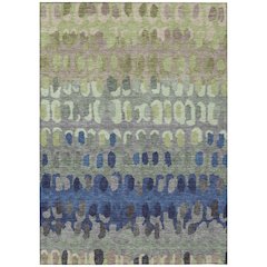 Machine Washable Indoor/Outdoor Chantille ACN2529 Green 9' x 12' Rug