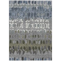 Machine Washable Indoor/Outdoor Chantille ACN2529 Blue 9' x 12' Rug