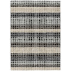Machine Washable Indoor/Outdoor Chantille ACN2530 Black 9' x 12' Rug