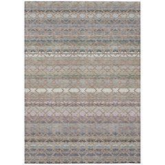Machine Washable Indoor/Outdoor Chantille ACN2531 Brown 9' x 12' Rug