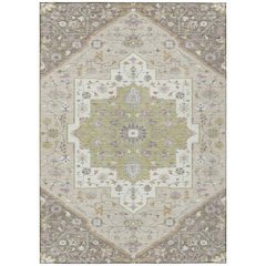 Machine Washable Indoor/Outdoor Chantille ACN2533 Brown 9' x 12' Rug