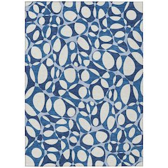 Machine Washable Indoor/Outdoor Chantille ACN2536 Blue 9' x 12' Rug