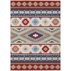 Machine Washable Indoor/Outdoor Chantille ACN2539 Red 9' x 12' Rug