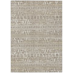 Machine Washable Indoor/Outdoor Chantille ACN2540 Brown 9' x 12' Rug
