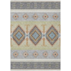 Machine Washable Indoor/Outdoor Chantille ACN2541 Gray 9' x 12' Rug