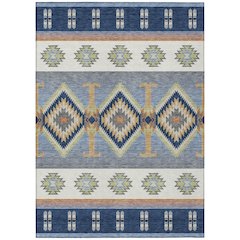 Machine Washable Indoor/Outdoor Chantille ACN2541 Blue 9' x 12' Rug