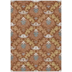 Machine Washable Indoor/Outdoor Chantille ACN2544 Orange 9' x 12' Rug