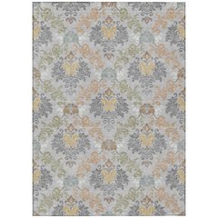Machine Washable Indoor/Outdoor Chantille ACN2544 Gray 9' x 12' Rug