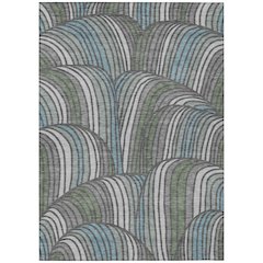 Machine Washable Indoor/Outdoor Chantille ACN2546 Gray 9' x 12' Rug