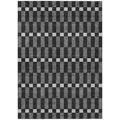 Machine Washable Indoor/Outdoor Chantille ACN2547 Black 9' x 12' Rug
