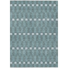 Machine Washable Indoor/Outdoor Chantille ACN2547 Teal 9' x 12' Rug