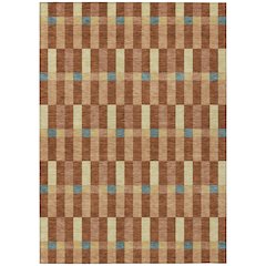 Machine Washable Indoor/Outdoor Chantille ACN2548 Orange 9' x 12' Rug