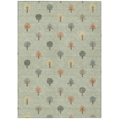 Machine Washable Indoor/Outdoor Chantille ACN2550 Green 9' x 12' Rug