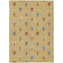 Machine Washable Indoor/Outdoor Chantille ACN2550 Gold 9' x 12' Rug
