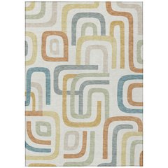 Machine Washable Indoor/Outdoor Chantille ACN2551 Ivory 9' x 12' Rug
