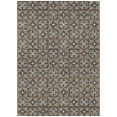 Machine Washable Indoor/Outdoor Chantille ACN2552 Brown 9' x 12' Rug