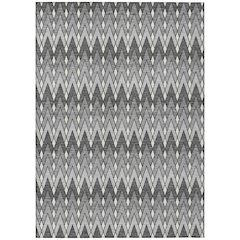 Machine Washable Indoor/Outdoor Chantille ACN2558 Gray 9' x 12' Rug