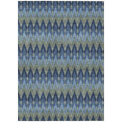 Machine Washable Indoor/Outdoor Chantille ACN2558 Blue 9' x 12' Rug