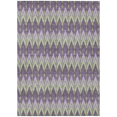 Machine Washable Indoor/Outdoor Chantille ACN2558 Purple 9' x 12' Rug