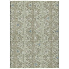 Machine Washable Indoor/Outdoor Chantille ACN2560 Green 9' x 12' Rug