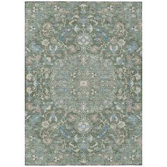 Machine Washable Indoor/Outdoor Chantille ACN2564 Green 9' x 12' Rug