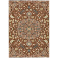 Machine Washable Indoor/Outdoor Chantille ACN2564 Orange 9' x 12' Rug
