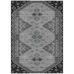 Machine Washable Indoor/Outdoor Chantille ACN2565 Gray 9' x 12' Rug