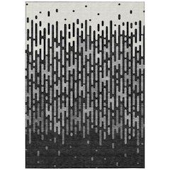 Machine Washable Indoor/Outdoor Chantille ACN2567 Black 9' x 12' Rug