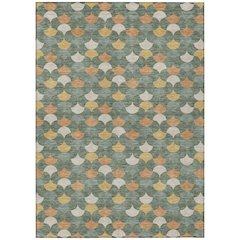 Machine Washable Indoor/Outdoor Chantille ACN2568 Green 9' x 12' Rug