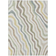 Machine Washable Indoor/Outdoor Chantille ACN2570 Ivory 9' x 12' Rug