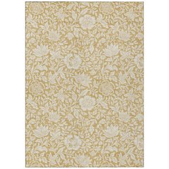 Machine Washable Indoor/Outdoor Chantille ACN2572 Gold 9' x 12' Rug