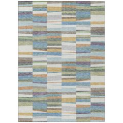 Machine Washable Indoor/Outdoor Chantille ACN2575 Blue 9' x 12' Rug