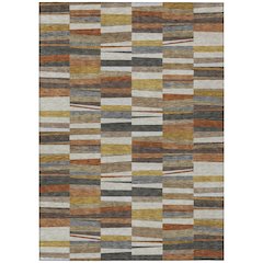 Machine Washable Indoor/Outdoor Chantille ACN2575 Brown 9' x 12' Rug