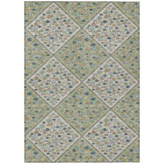 Machine Washable Indoor/Outdoor Chantille ACN2579 Green 9' x 12' Rug