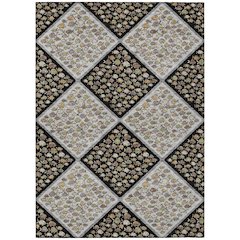 Machine Washable Indoor/Outdoor Chantille ACN2579 Black 9' x 12' Rug