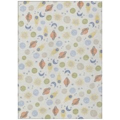 Machine Washable Indoor/Outdoor Chantille ACN2581 Ivory 9' x 12' Rug