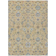 Machine Washable Indoor/Outdoor Chantille ACN2585 Gold 9' x 12' Rug