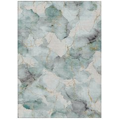 Machine Washable Indoor/Outdoor Chantille ACN2591 Blue 9' x 12' Rug