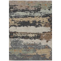 Machine Washable Indoor/Outdoor Chantille ACN2592 Gray 9' x 12' Rug