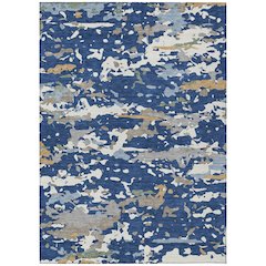 Machine Washable Indoor/Outdoor Chantille ACN2595 Blue 9' x 12' Rug