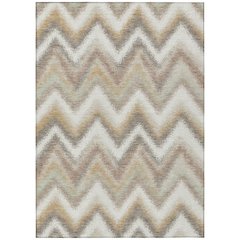 Machine Washable Indoor/Outdoor Chantille ACN2596 Ivory 9' x 12' Rug