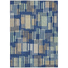 Machine Washable Indoor/Outdoor Chantille ACN2598 Blue 9' x 12' Rug